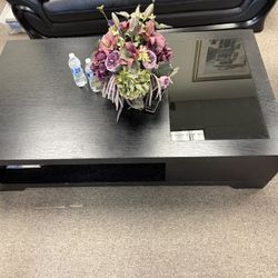 Black Rectangle Coffee Table In Good Condition 