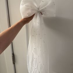 bow clip with pearls (perf for future brides)