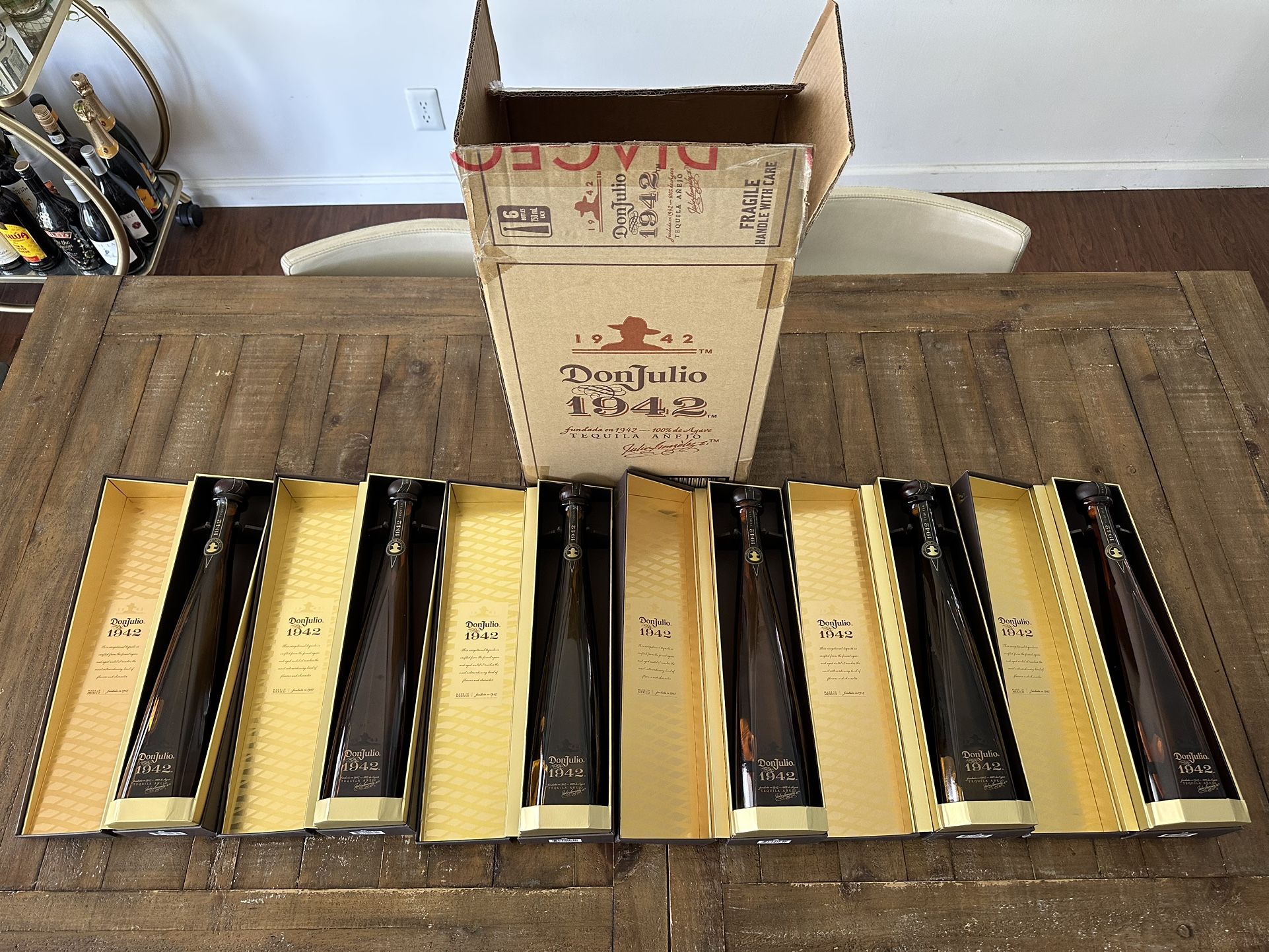 Don Julio 1942 Case of 6 “empty “ bottles 