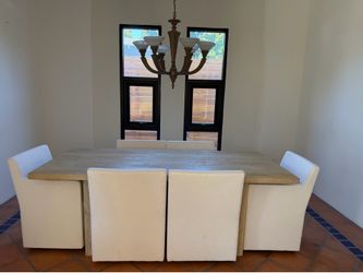 Restoration Hardware dining table and chairs