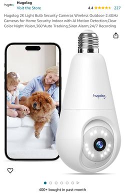 2K Light Bulb Security Cameras Wireless Outdoor