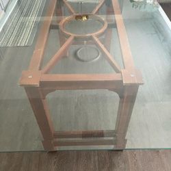 Ethan ALLEN glass DINING TABLE 