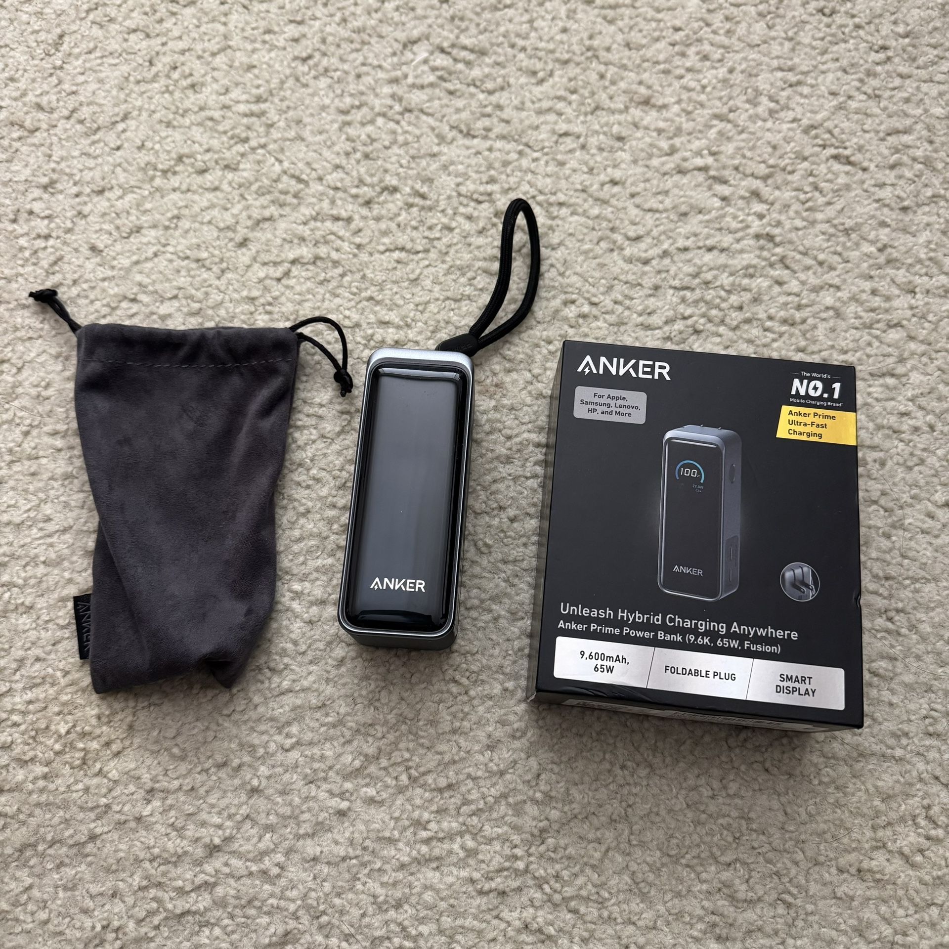 Anker Prime Power Bank, 9,600mAh Battery Pack with 65W Output