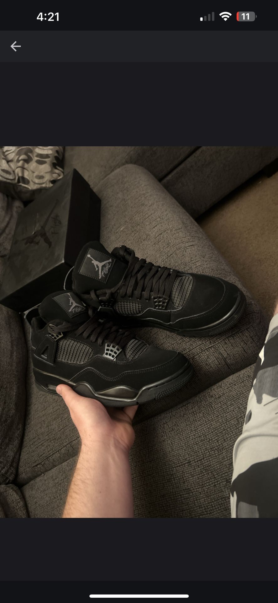 Black Cats Size 13 Used But In Very Good Condition Do Have Box