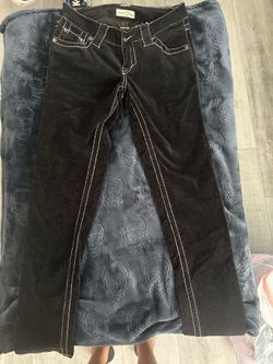 Paris blue black velvet women pant 3