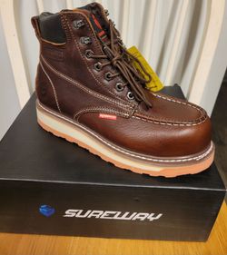 Sureway Composite Toe Waterproof Work Boots Dark Brown SW601MC-WP Mens Sz 8