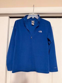 The North Face Boy’s Blue Quarter Zip Fleece Jacket - Size Large