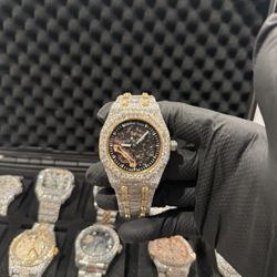 VVS Moissanite Skeleton Ap Automatic Watch