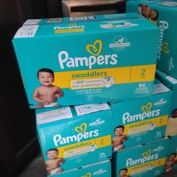Size 2 84 Count And Size 1 96ct Pampers Swaddlers