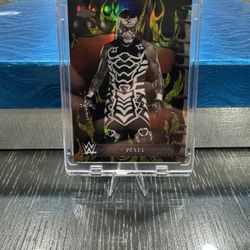 2025 Topps Chrome WWE x Cactus Jack PENTA BLACK AND YELLOW FLAMES Variation SP