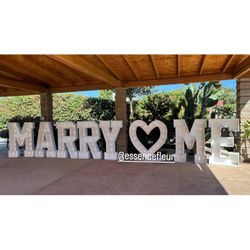 Marry Me Marquee Letters 