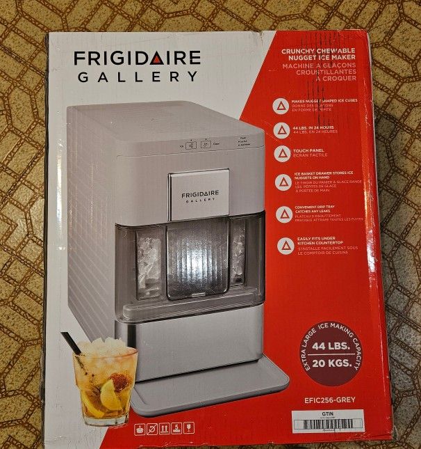 Frigidaire Gallery 44 lbs. Touchscreen Nugget Ice Maker - Stainless Steel Accent, EFIC256, Grey