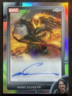 2026 Topps Chrome Marvel Ghost Rider Refractor Artist Auto Marc Silvestri Legend