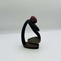 Abstract Black and Red Sculpture stone 