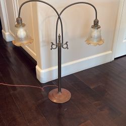 Vintage double-arm student lamp