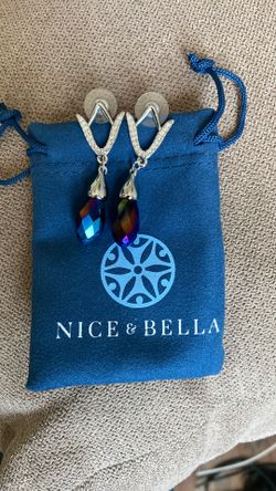 Aretes Con Piedra Azul 