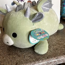SQUISHMELLOW DYLAN THE DRAGON 18 INCH BRAND NEW PLUSH  WITH TAGS!!  PRETTY LIME GREEN COLOR!!