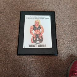 Plaque Award For BEST ABBS dated 2012.. 15 X 12