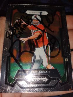 Bernie Kosar Signed Autograph NFL Card Cleveland Browns Miami 