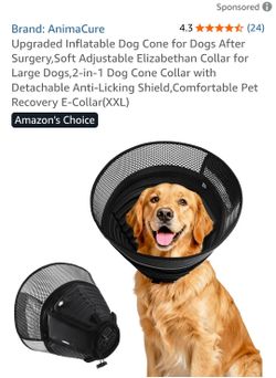 Soft Inflatable Dog Cone Large