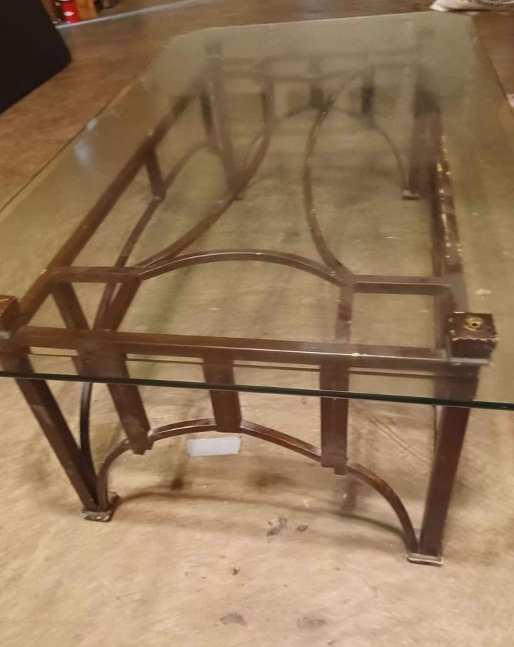 FREE- Beveled Glass Top Coffee Table