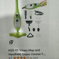 H2O X5 Steam Mop and Handheld Steam Cleaner For Cleaning Hardwood Floors, Grout