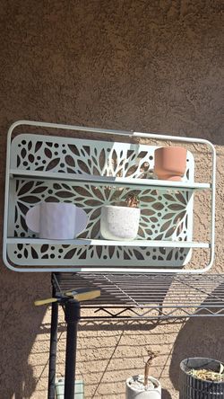 Light Blue metal shelf rack