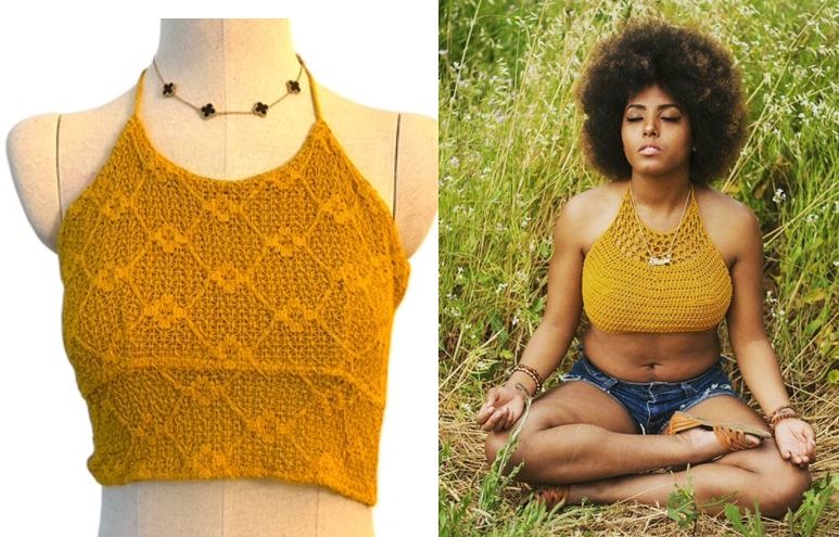 Knit halter / bandeau top OS 