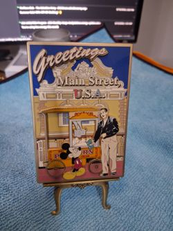 Disneyland 50th Anniversary
"Greetings from Main Street, U.S.A." Pin