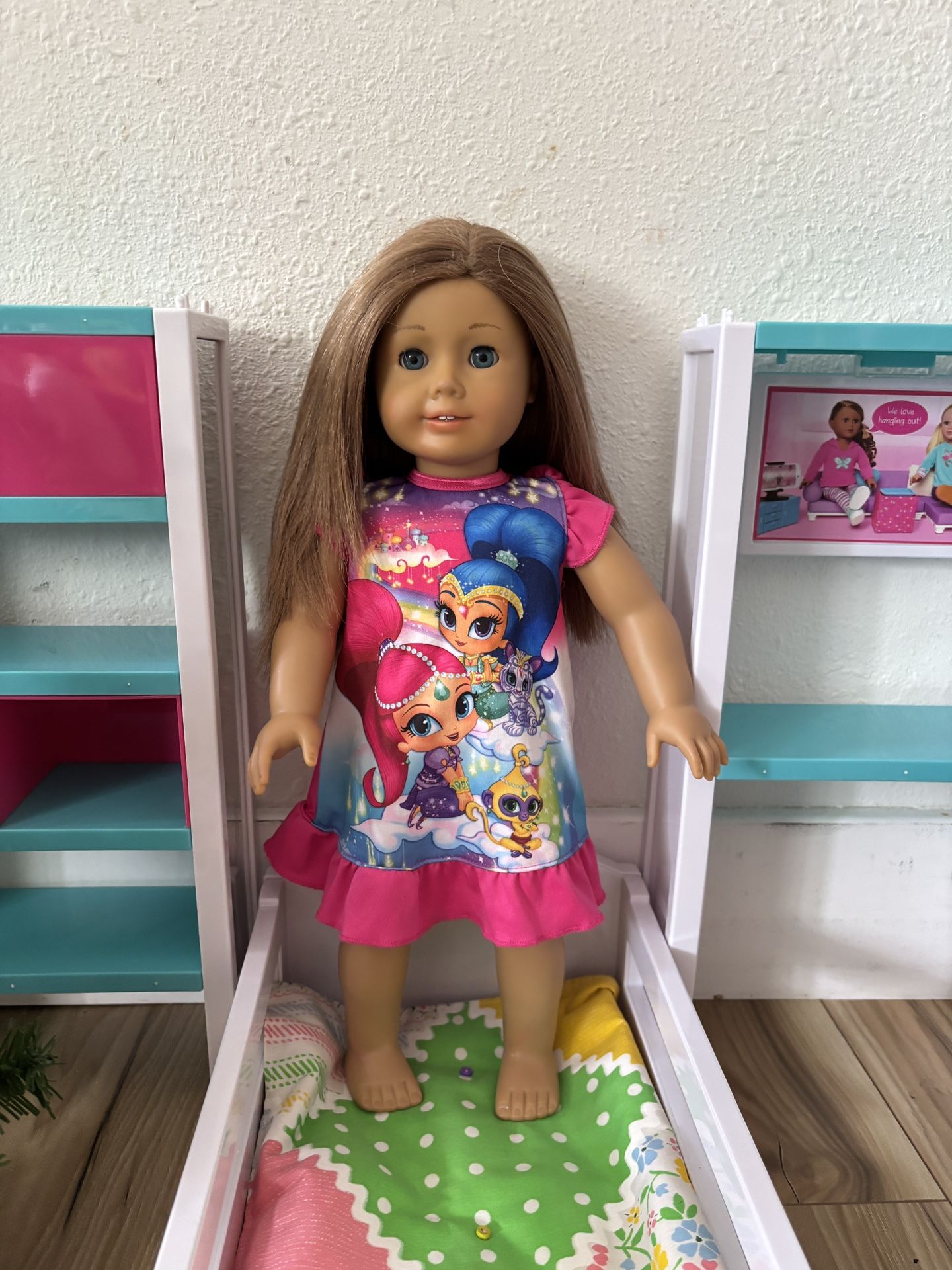 American Girl Doll And Lift Bed