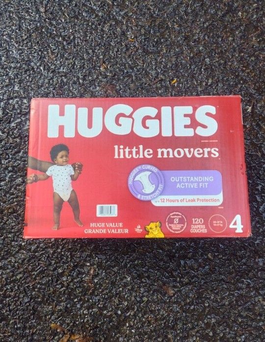 Huggies Size 4 Diapers 120 Count