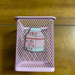 Strawberry Milk Makeup Brush Holder 