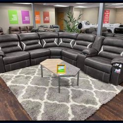 Gray 4 Piece Modern Power Reclining Sectional 💥 By Ashley 💥 Brand New 💥 Best Quality 👍