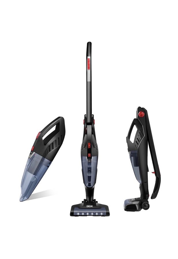 Deik Vacuum Cleaner, 2 in 1 Cordless Vacuum Cleaner, Lightweight Stick and Handheld Vacuum, High-power Rechargeable Bagless Vacuum with Upright Charg