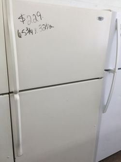 Whirlpool Beautiful Eggshell 65.75” H x 33” W Refrigerator! Guaranteed 30 Days! Delivery Available!
