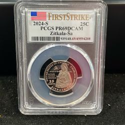 2024 S Gem Proof Zitkala Sa Quarter Graded At PR69 With A Deep Cameo H-13