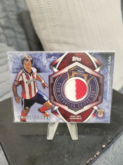 Erick Torres Topps soccer game used memorabilia soccer card