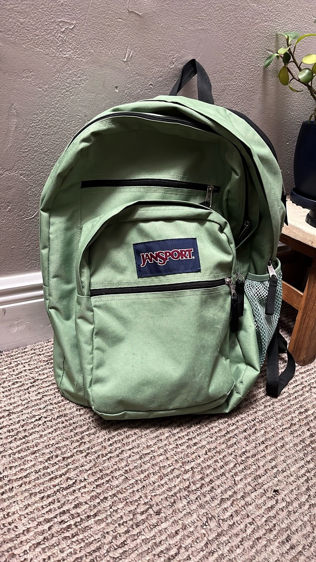 Big student Green Jansport Bookbag