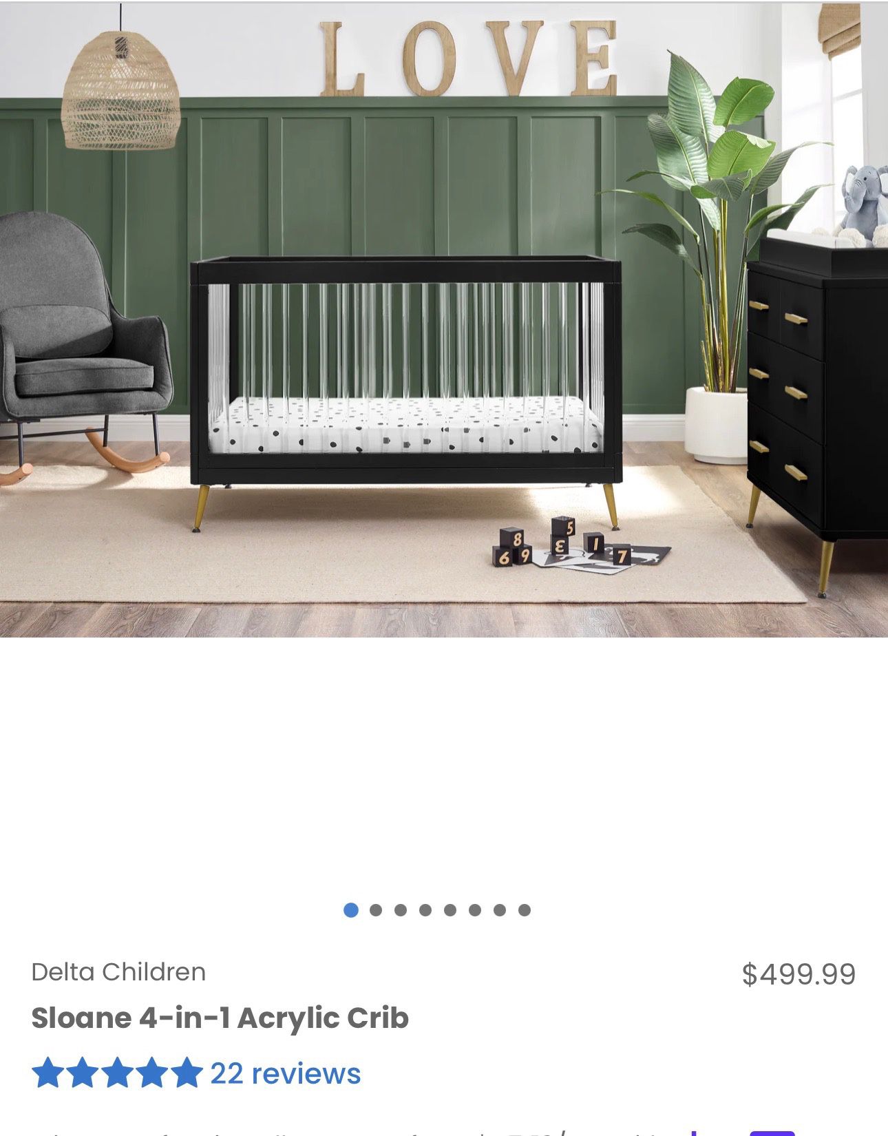 Delta 4-in-1 Acrylic Crib