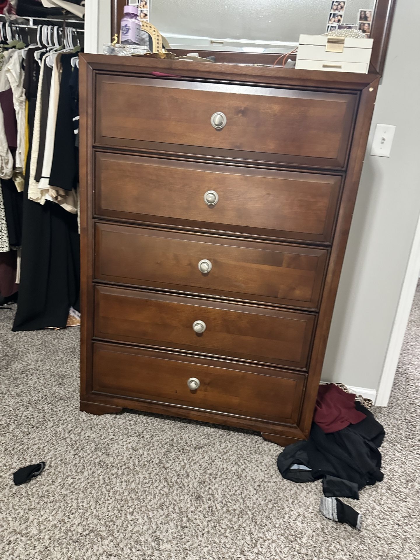 Dresser - Wood With Mirror 