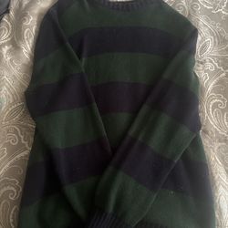 Brandy Melville  green+blue sweater (“Tate sweater”)