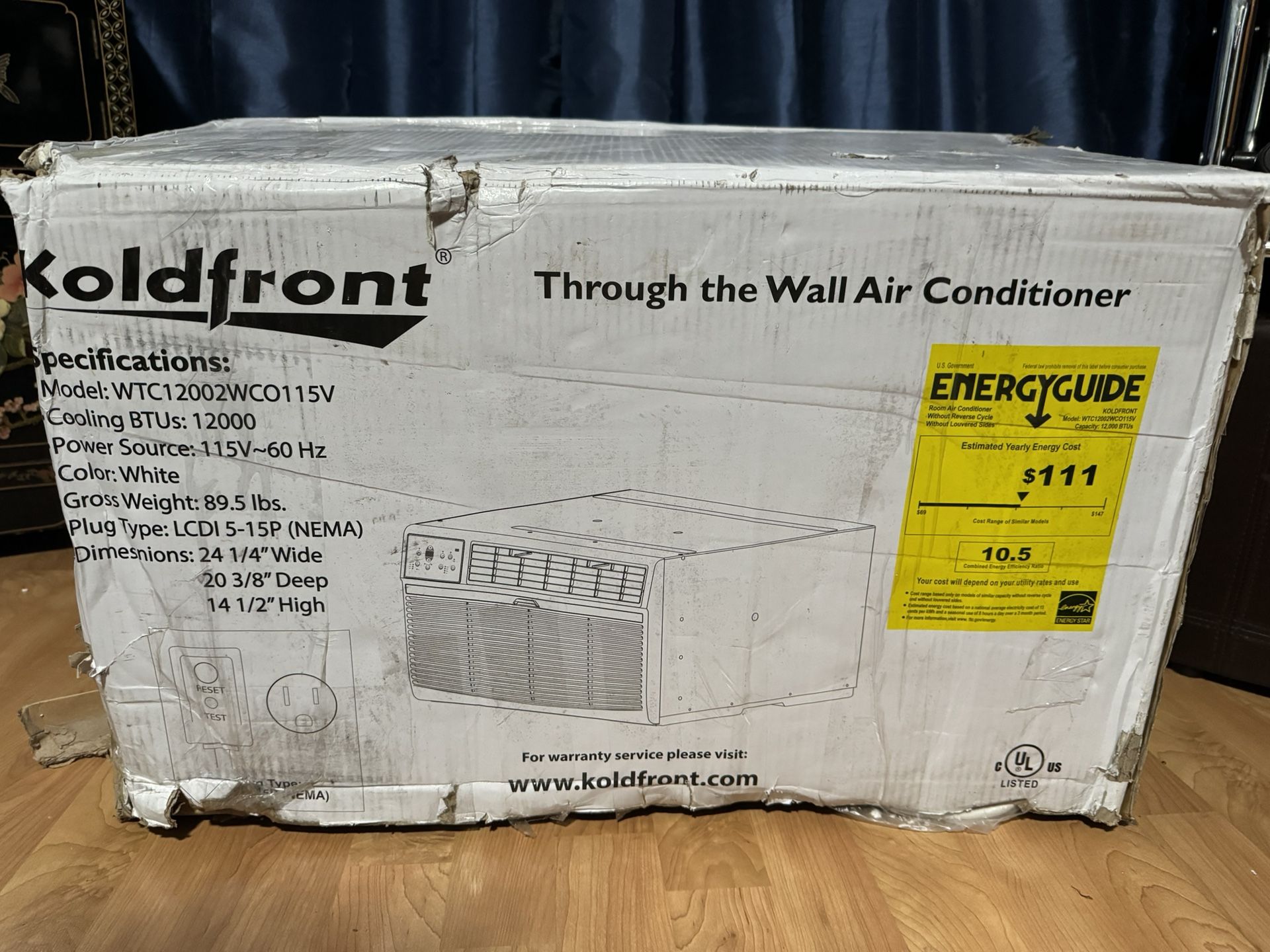 12000 BTU energy star through the wall air conditioner
