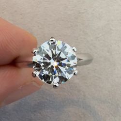 5 Ct Round Cut Diamond Engagement Ring