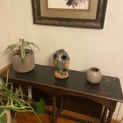 Henredon Console Antique Wood 