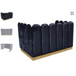 Black Velvet DJ booth cover  It can be assembled as 8 by 4  Or be extended with 2 extra sides each 2ft.  Custom made  Never used 