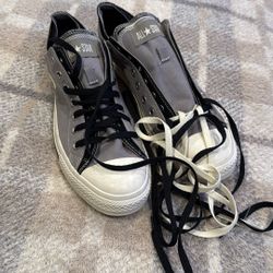 Men’s New Grey/ Black Canvas Converse. Size 12