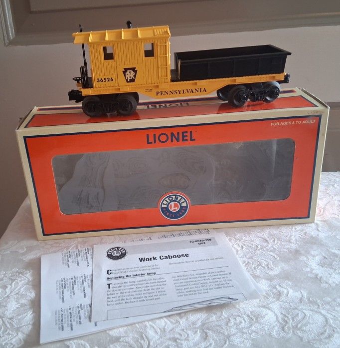 Lionel 6-36526 O Gauge Pennsylvania Work Caboose ~Open Box