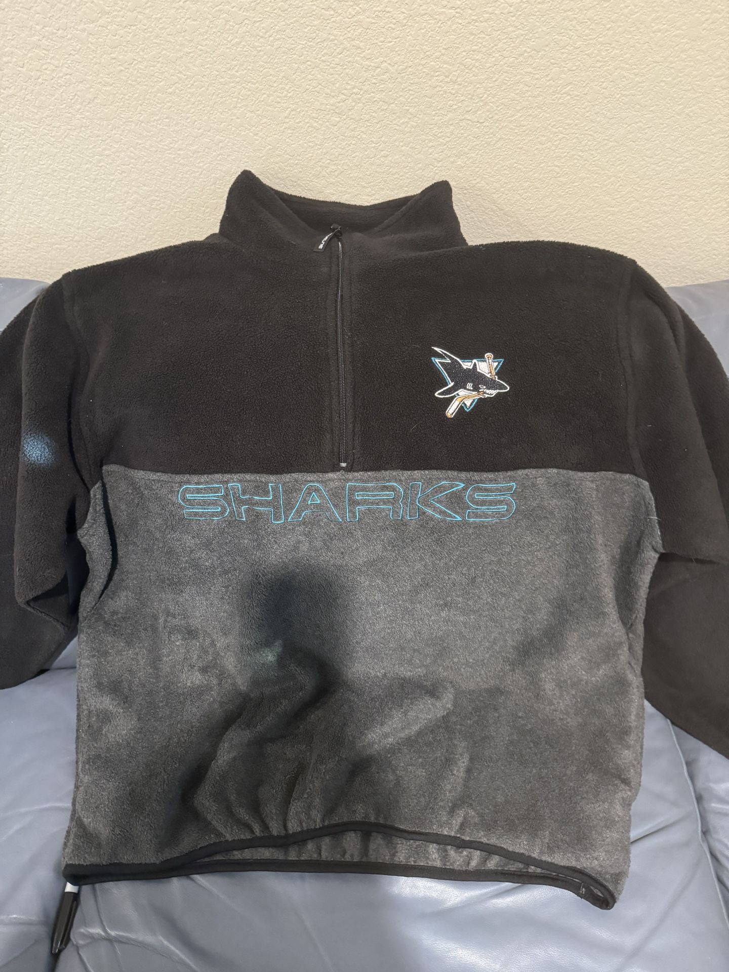 NHL San Jose Sharks Men’s Half Zip Fleece Sweater