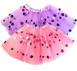 Dress Up Tutu Toddler Girls - Pink Tutu Girl & Purple Polka Dot Tutus