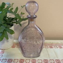 Vintage Purple Decanter With Bulb Stopper 